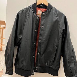 Vegan Leather Bomber Jacket - Free People